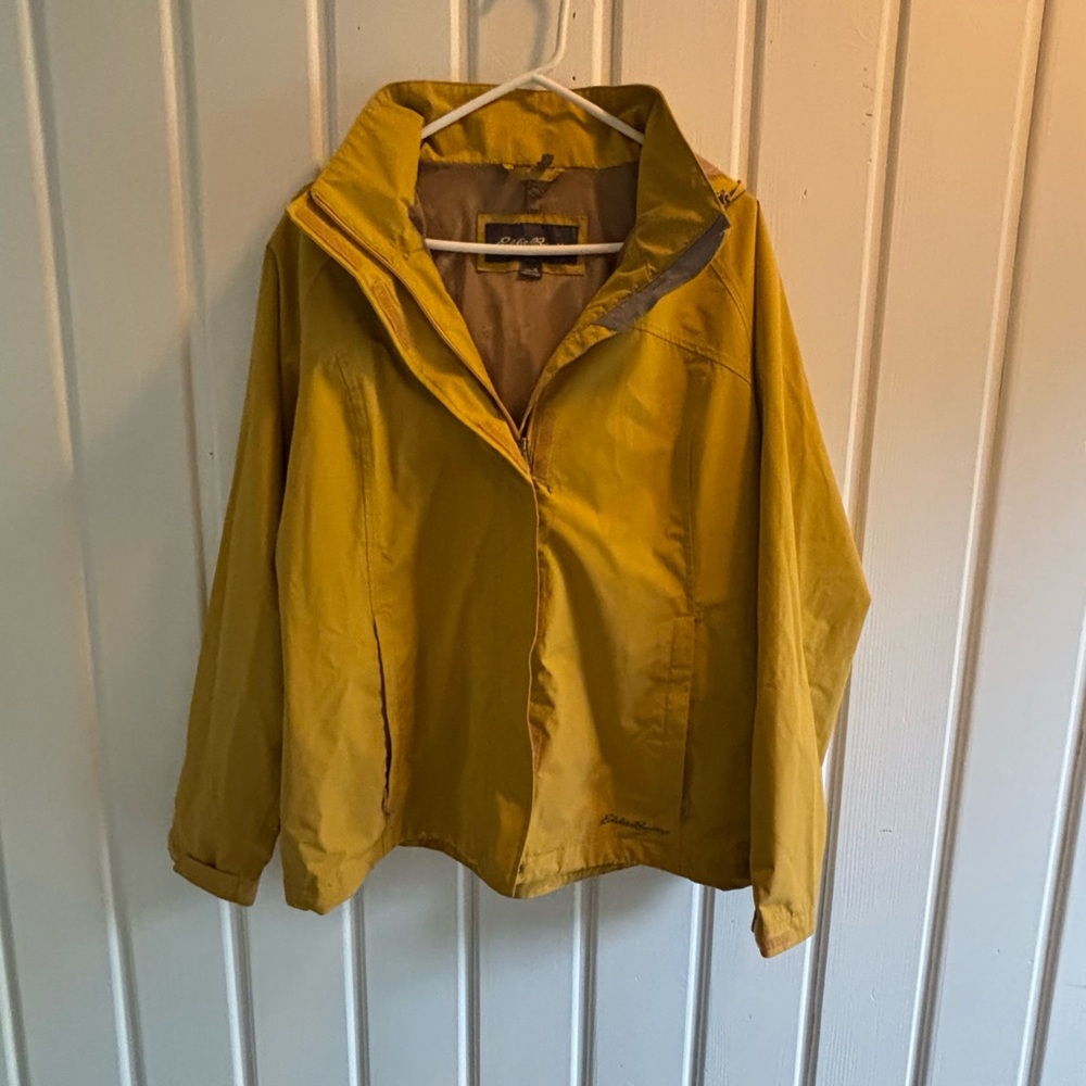 Eddie Bauer Mustard Rain Coat